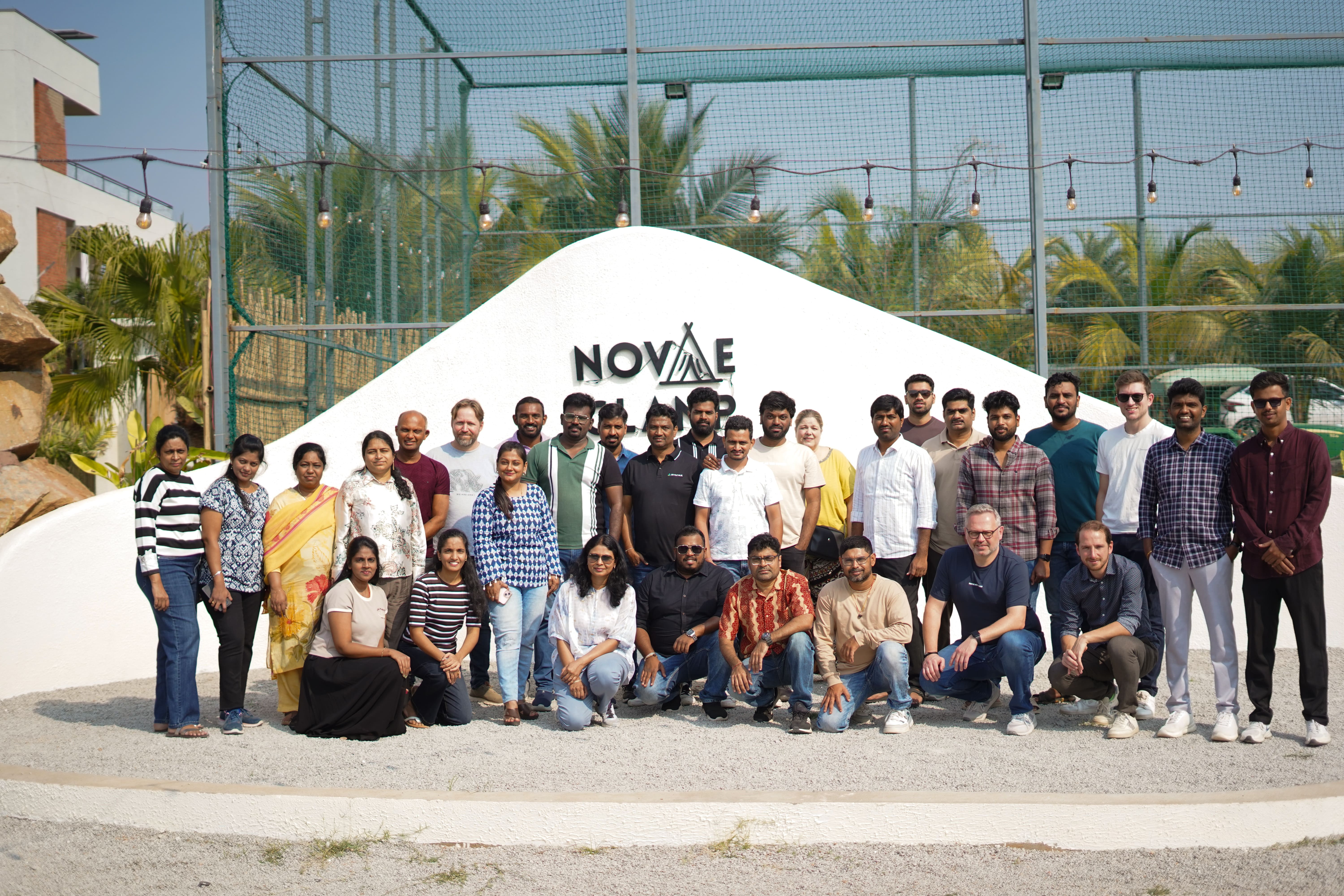 Corporate team outing at Novae Glamp glamping resort near Hyderabad