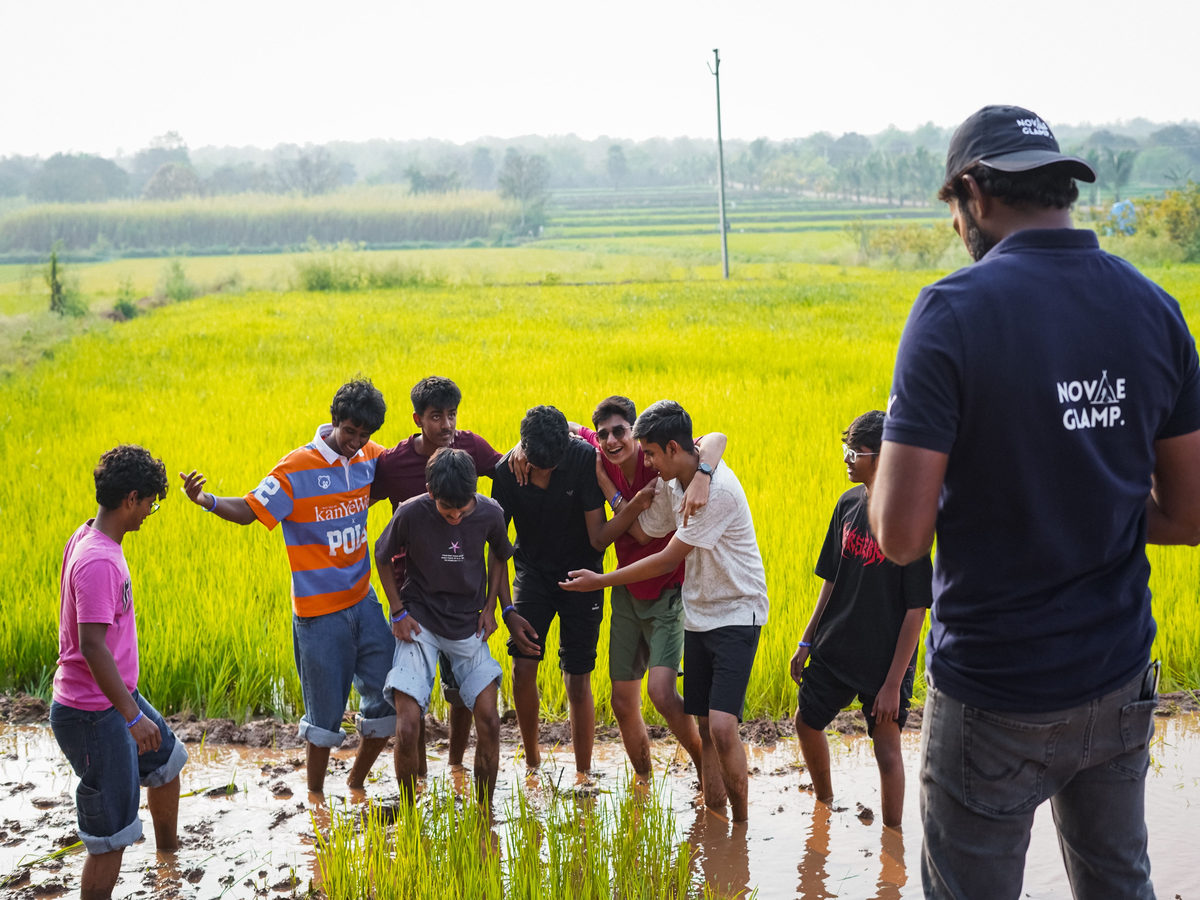 Family bonfire night at Novae Glamp near Hyderabad