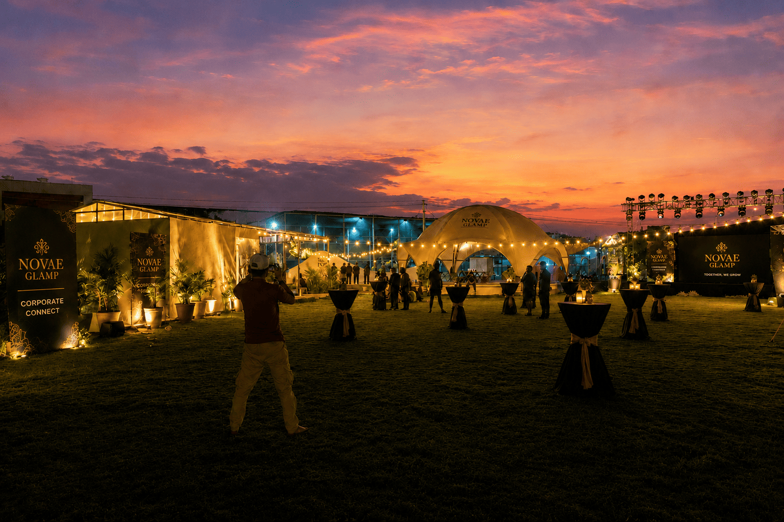 Corporate team event at Novae Glamp near Hyderabad