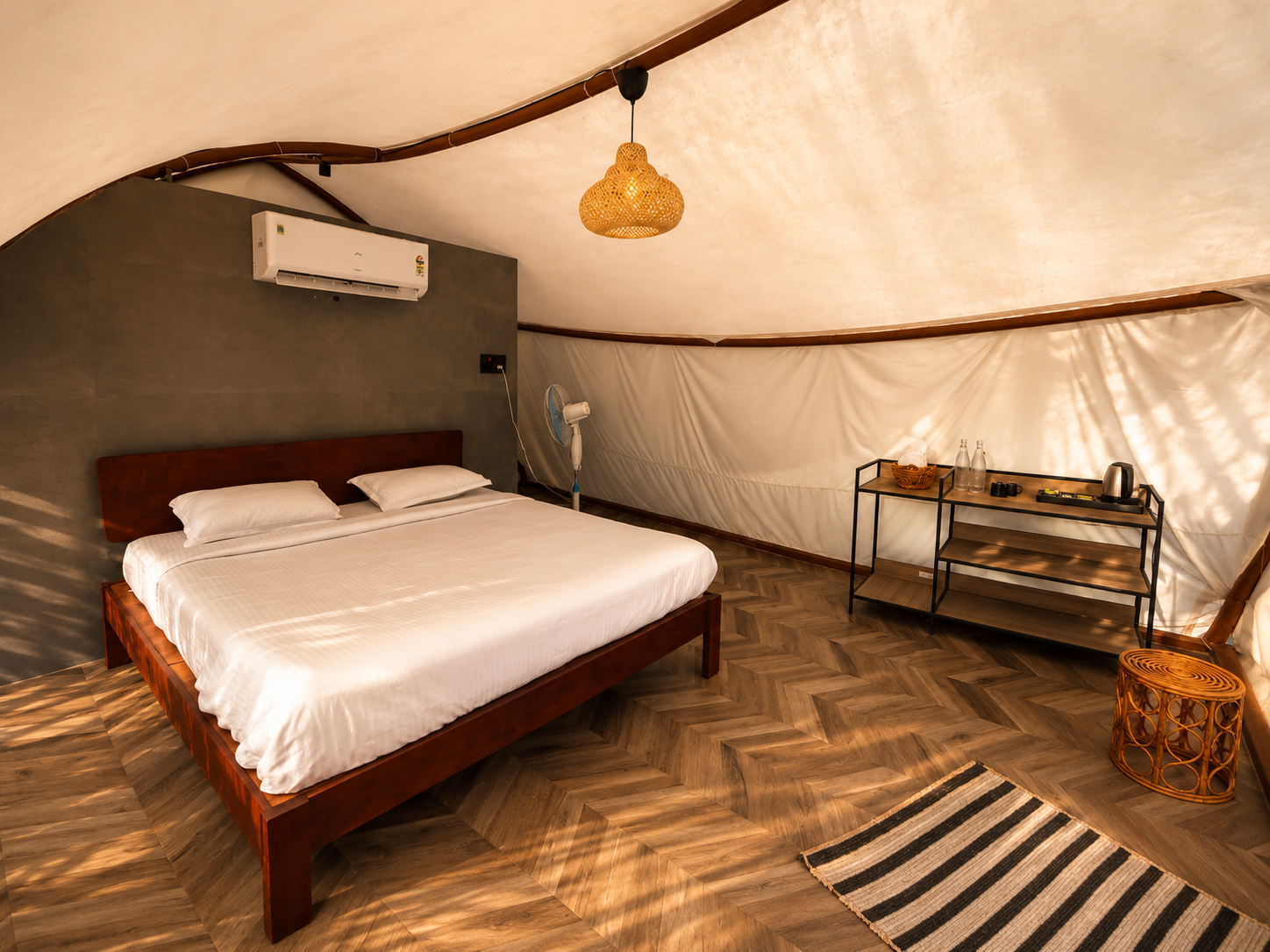 American style glamping tent at Novae Glamp near Hyderabad