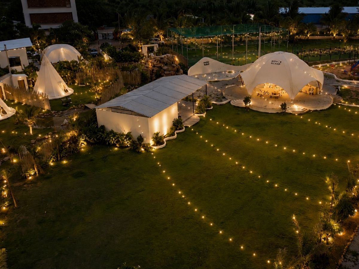 Outdoor event at Novae Glamp glamping resort near Hyderabad