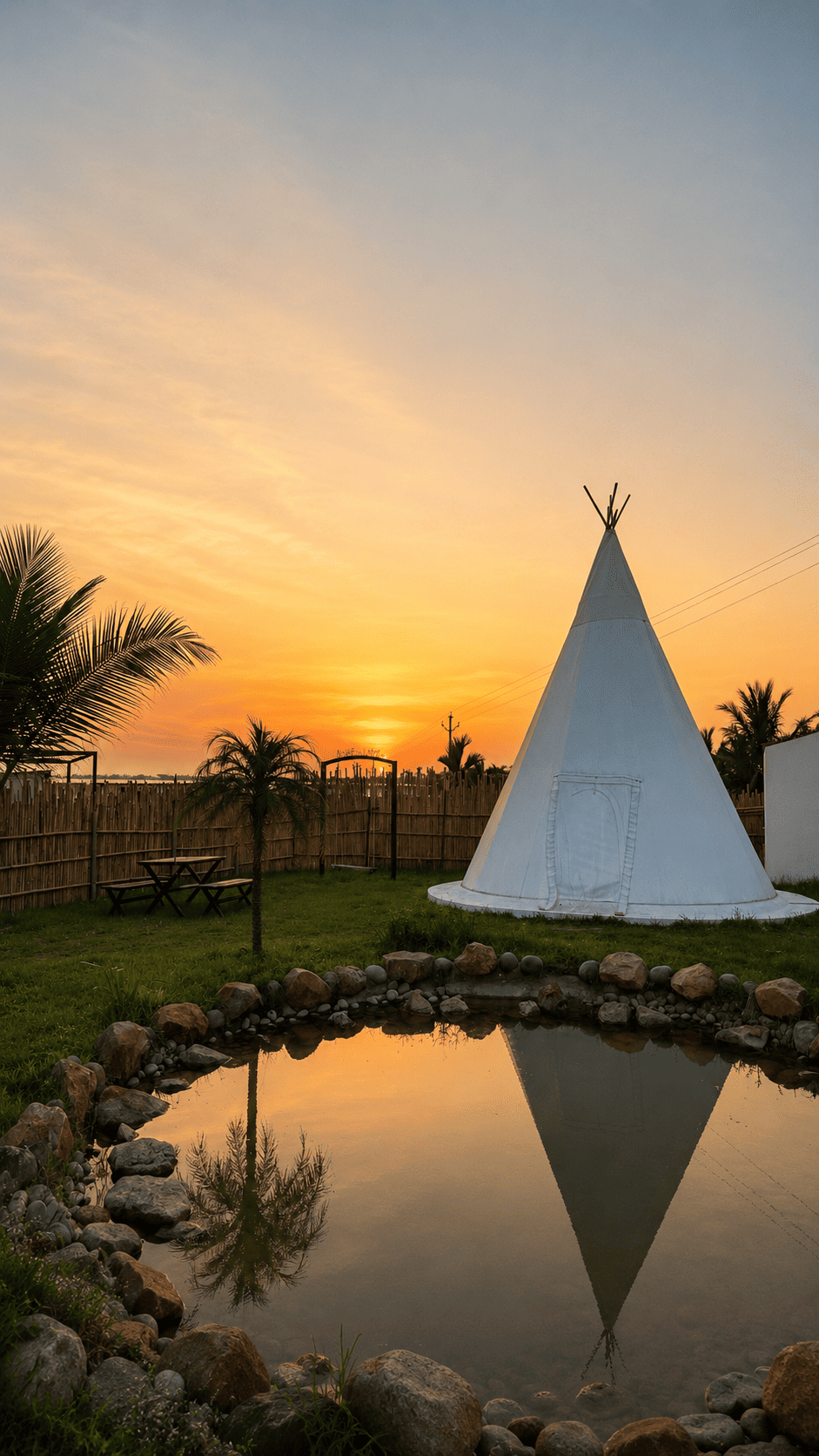 Luxury tepee glamping tent at Novae Glamp near Hyderabad