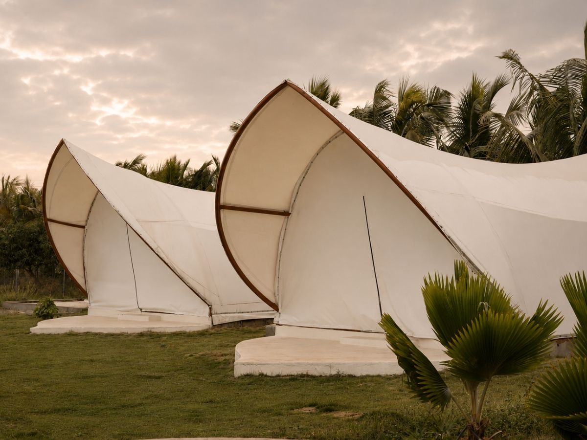 American style glamping tent at Novae Glamp near Hyderabad