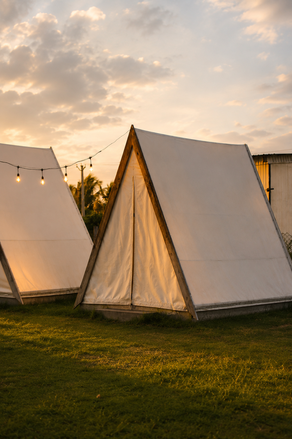 Hut tent at Novae Glamp glamping resort near Hyderabad