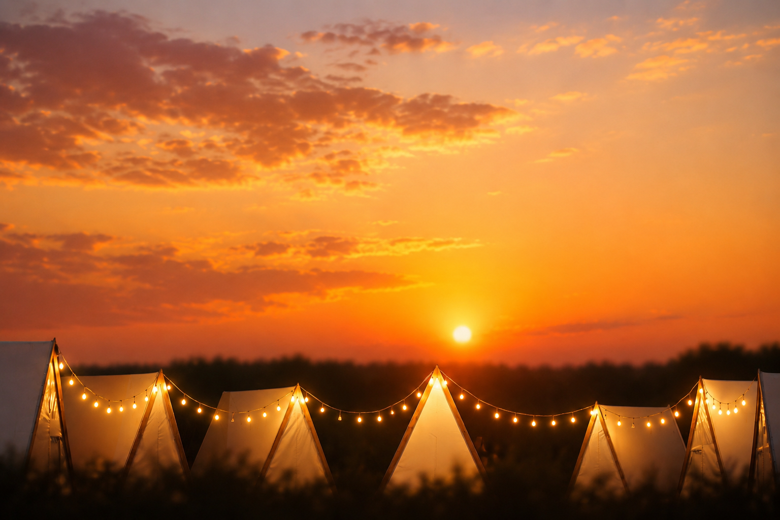 Hut tents at Novae Glamp near Hyderabad